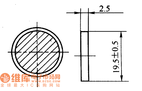 MZ92型热敏电阻器外形