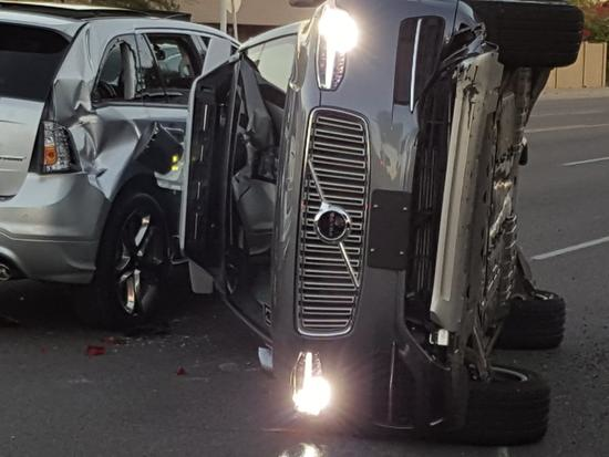 Uber无人车发生侧翻事故，所有测试已停止