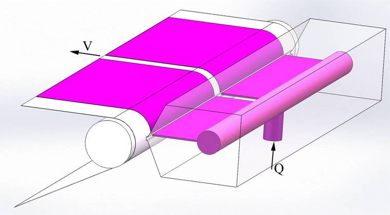 锂离子电池极片狭缝式挤压涂布流场特性解析