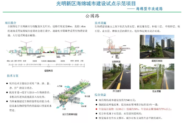 广东深圳光明新区海绵城市建设试点项目