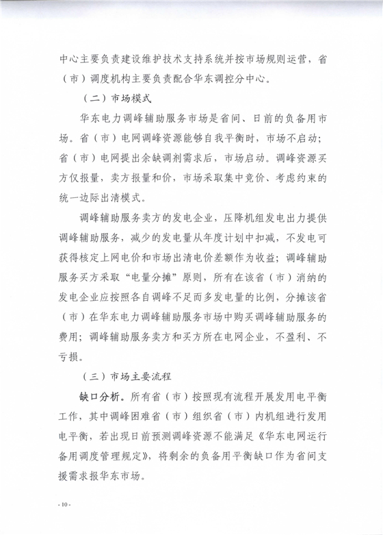 华东电力调峰辅助服务市场明年1月正式运行