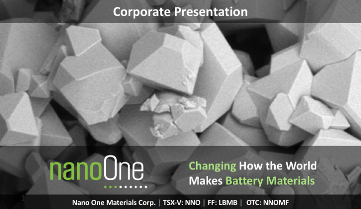 Nano One研发新方法 以低成本制高性能锂电池阴极材料