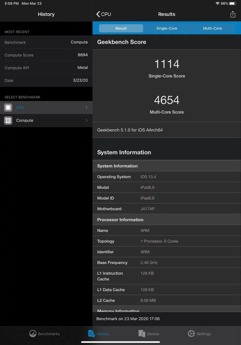 新iPad Pro Geekbench跑分曝光 相比A12X仅提升了GPU性能