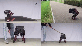 苏黎世灵活双轮平衡机器人送披萨，奔跑自如小型机器人