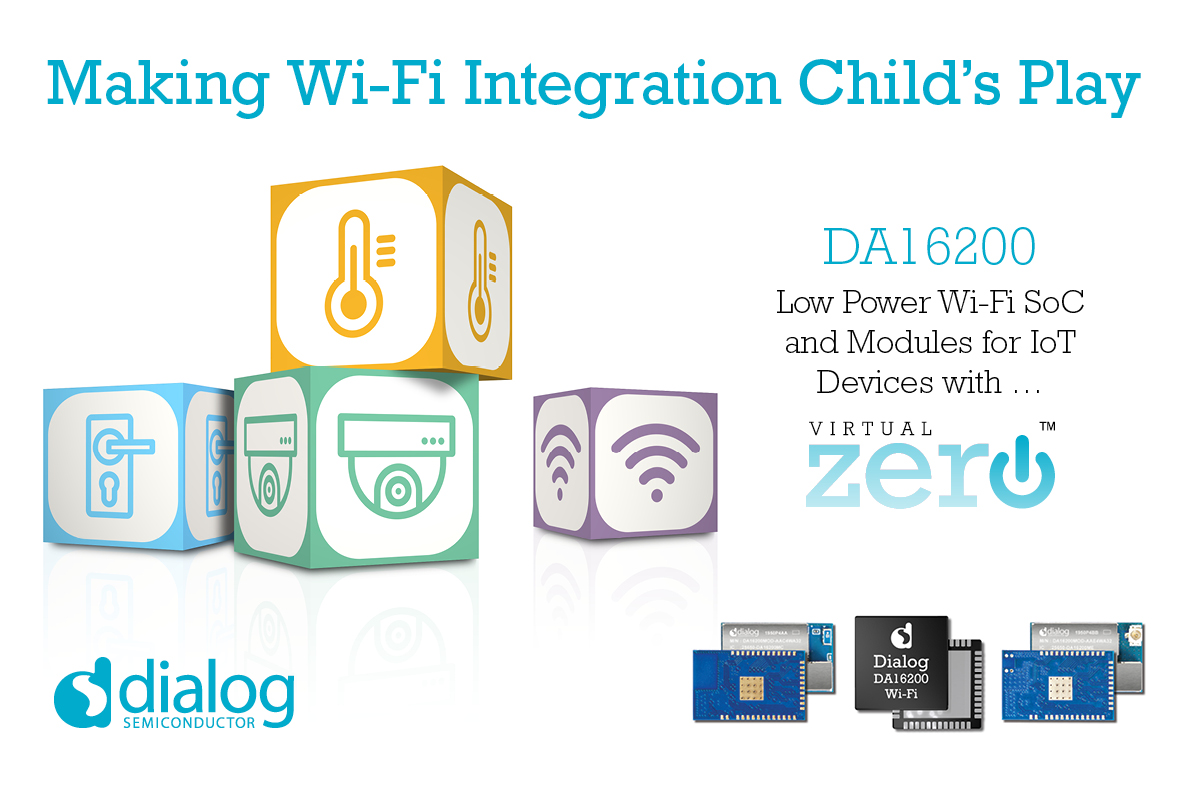 Dialog推出最新超低功耗Wi-Fi SoC，扩展IoT连接产品组合
