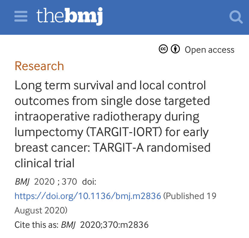 陈根：乳腺癌患者的癌症复发率跟踪，探究一次性放疗的长期疗效