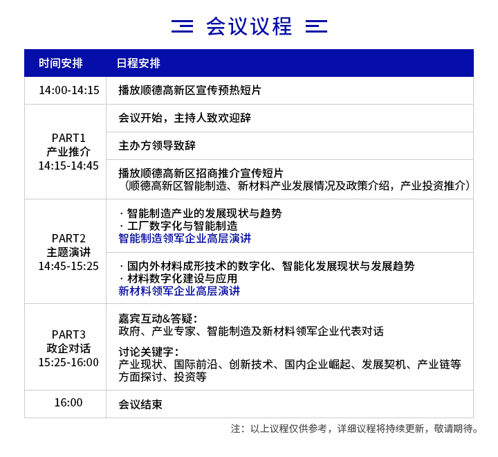 参会报名 | 1月7日顺德智能制造与新材料发展高层在线论坛