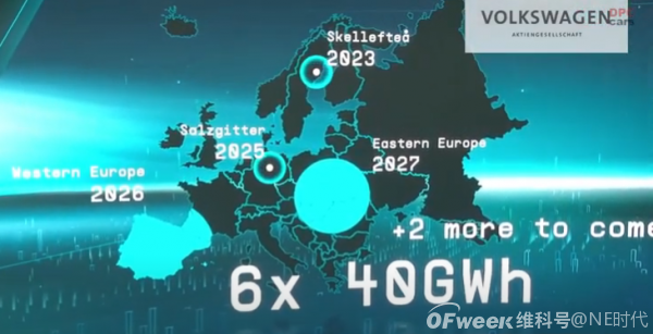 大众十年规划：标准电芯将占80% 50%降本目标 欧洲240GWh产能布局