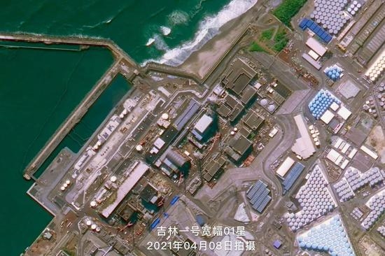 中国卫星目击福岛第一核电站上百万吨核污水存贮区：储存罐超多