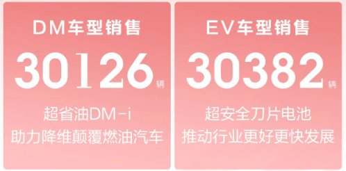 DM和EV车型双双持续给力，比亚迪8月销量67630辆再创记录