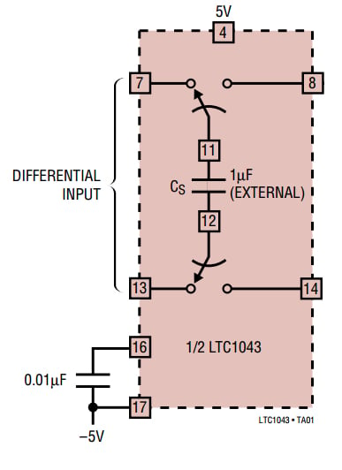 凌力尔特 LTC1043 示意图